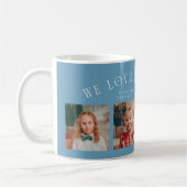 We Love You Grandma 4-Photo Denim Blue Kaffeetasse (Links)