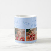 We Love You Grandma 4-Photo Icy Blue Kaffeetasse (Mittel)