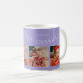 We Love You Grandma 4-Photo Lilac Kaffeetasse (VorderseiteRechts)