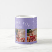 We Love You Grandma 4-Photo Lilac Kaffeetasse (Mittel)