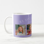 We Love You Grandma 4-Photo Lilac Kaffeetasse (Links)