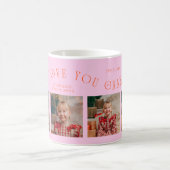 We Love You Grandma 4-Photo Orange Pink Kaffeetasse (Mittel)