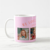 We Love You Grandma 4-Photo Orange Pink Kaffeetasse (Links)