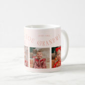 We Love You Grandma 4-Photo Peach Kaffeetasse (VorderseiteRechts)