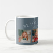 We Love You Grandma 4-Photo Slate Blue Kaffeetasse (Links)