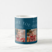 We Love You Grandma 4-Photo Teal Kaffeetasse (Mittel)