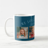 We Love You Grandma 4-Photo Teal Kaffeetasse (Links)