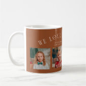 We Love You Grandma 4-Photo Terracotta Kaffeetasse (Links)