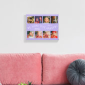 We Love You Grandma | 8 Photo Grid Lilac Leinwanddruck (Insitu (Wohnzimmer))