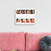 We Love You Grandma | 8 Photo Grid Peach Leinwanddruck (Insitu (Wohnzimmer))