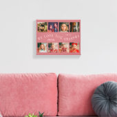 We Love You Grandma | 8 Photo Grid Pink Leinwanddruck (Insitu (Wohnzimmer))