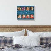 We Love You Grandma | 8 Photo Grid Teal Leinwanddruck (Insitu (Schlafzimmer))