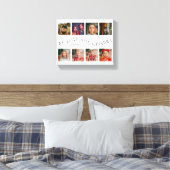 We Love You Grandma | 8 Photo Grid White Leinwanddruck (Insitu (Schlafzimmer))