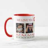We love you Grandma Flowers 5 Photos Keepsake Tasse (Links)