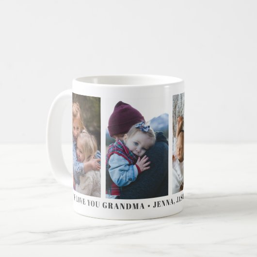 We Love You Grandma Personalized Custom Mug Kaffeetasse (Vorderseite Links)