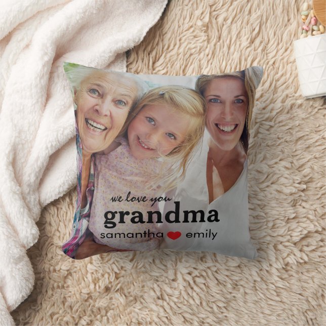 we love you grandma photo  kissen (Decke)