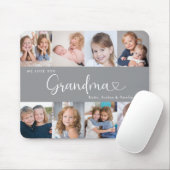 We Love you Grandma Script 8 Photo Modern Mousepad (Mit Mouse)