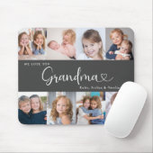 We Love you Grandma Script 8 Photo Modern Mousepad (Mit Mouse)