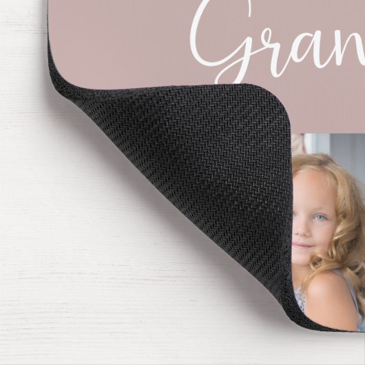 We Love you Grandma Script 8 Photo Modern Mousepad (Ecke)