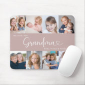 We Love you Grandma Script 8 Photo Modern Mousepad (Mit Mouse)