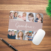 We Love you Grandma Script 8 Photo Modern Mousepad