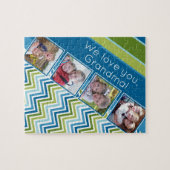 We love you grandma with 4 Fotos und zickig Puzzle (Horizontal)