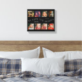 We Love You Grandpa | 8 Photo Grid Black Leinwanddruck (Insitu (Schlafzimmer))