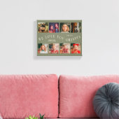 We Love You Grandpa | 8 Photo Grid Sage Green Leinwanddruck (Insitu (Wohnzimmer))