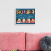 We Love You Grandpa | 8 Photo Grid Teal Leinwanddruck (Insitu (Wohnzimmer))