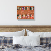 We Love You Grandpa | 8 Photo Grid Terracotta Leinwanddruck (Insitu (Schlafzimmer))