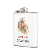 We Love You Grandpa Flask | Personalized Photo Flachmann (Links)