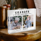 We Love You Grandpa Modern Photo Collage Keepsake Fotoblock