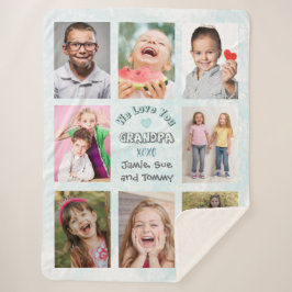 We Love You Grandpa Photo Collage (Blue Bkg) Sherpadecke