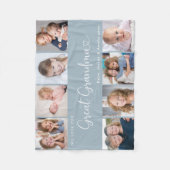 We Love You Great Grandma Photo Collage Heart Fleecedecke (Vorderseite)