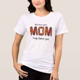 We love you mom Black Minimalist T-Shirt Tri-Blend Shirt