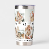 We Love You Mom Heart Personalized Photo Collage Thermobecher (Links)