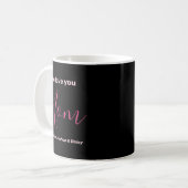 We Love You Mom Nk Minimalist Kaffeetasse (Vorderseite Links)