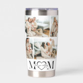 We Love You Mom Personalized Mother Photo Collage Thermobecher (Vorderseite)