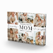We Love You Mom Simple Mother Collage Keepsake Fotoblock (Rechts)
