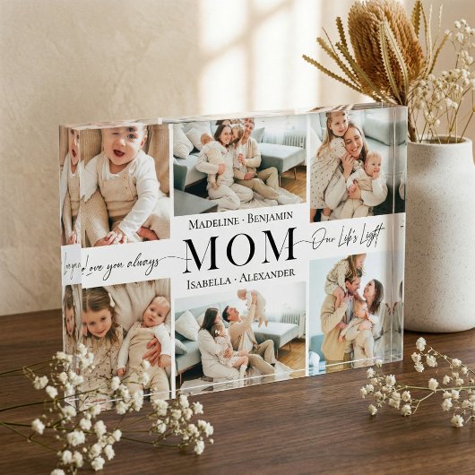We Love You Mom Simple Mother Collage Keepsake Fotoblock