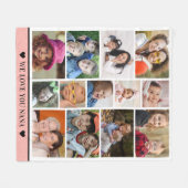 We Love You Nana Grandchildren 13 Photo Collage Fleecedecke (Vorderseite (Horizontal))