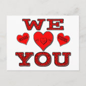 We Love You Postkarte (Vorderseite)