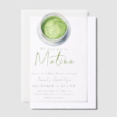 We love you so Matcha Baby Shower Pergament Einladungen (Versetzt)
