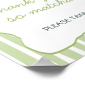 We Love You So Matcha Green Baby Shower Welcome Poster (Ecke)