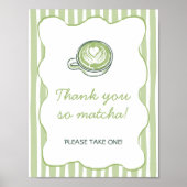 We Love You So Matcha Green Baby Shower Welcome Poster (Vorne)
