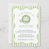 We Love You So Matcha Green Tea Baby Shower Einladung (Vorderseite)