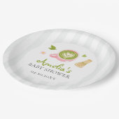 We Love You So Matcha Green Tea Baby Shower Pappteller (Schrägansicht)