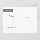 We Made it Official Wedding Foto Ankündigungspostkarte (Rückseite)