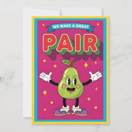 We Make a Great Pair fun fruit lover kawaii pear Dankeskarte
