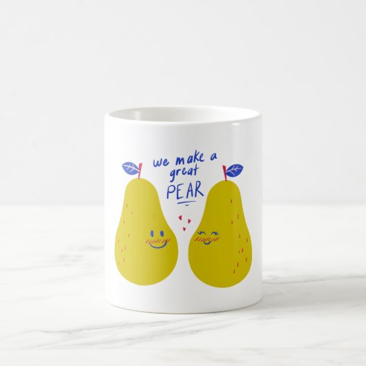 We Make A Great Pear Valentines Typography Kaffeetasse (Mittel)